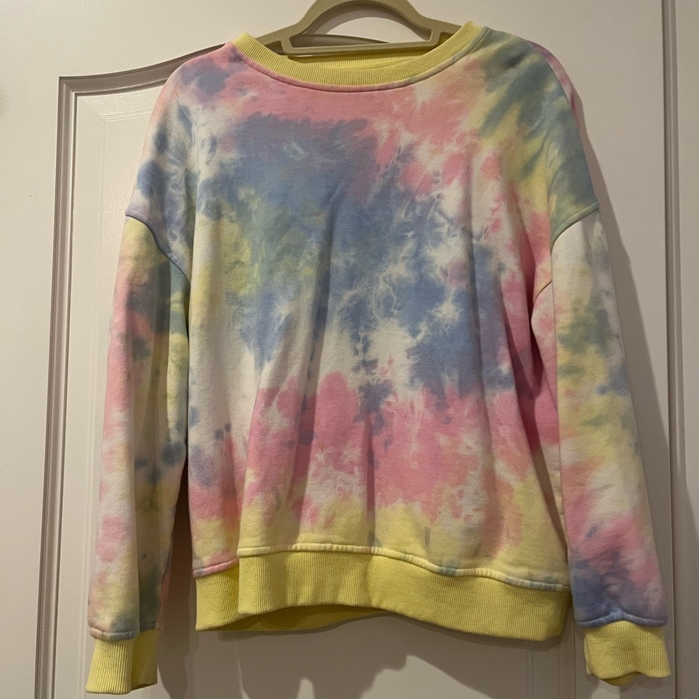 Aqua Tie Dye Sweatshirt | Size M